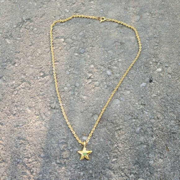 Gold Toned Star Necklace - Picture 2 of 2